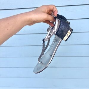 Chanel Thong Sandals with beaded embellishments